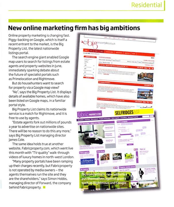 property week article Property Week mentions The Big Property List
