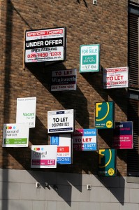 Estate agents For Sale signs in London