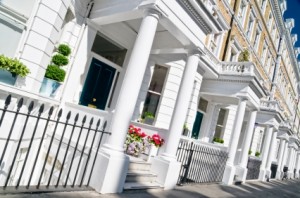 Property in Knightsbridge Stucco fronted porticoed houses in Knightsbridge